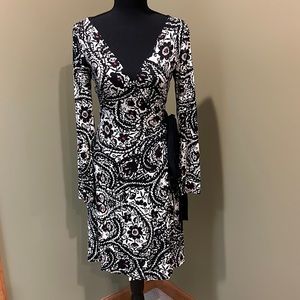DVF Diane‎ vonFurstenberg Abrigo Bolero Printed Wrap Dress
